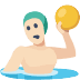 🤽🏻 person playing water polo: light skin tone display on Facebook